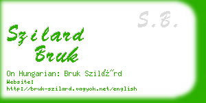 szilard bruk business card